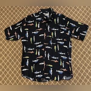 Men's United Black Fish Print Shirt
